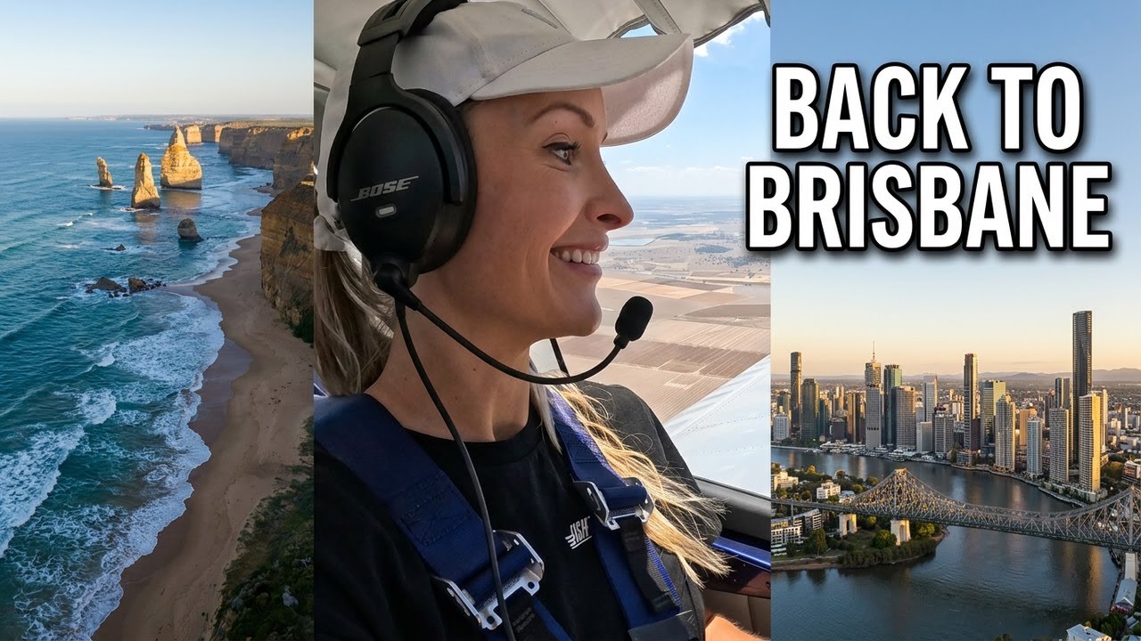 Day 4 - Flying Back From The Twelve Apostles In Our Light Sport Aircraft 🇦🇺🛩️🦘
