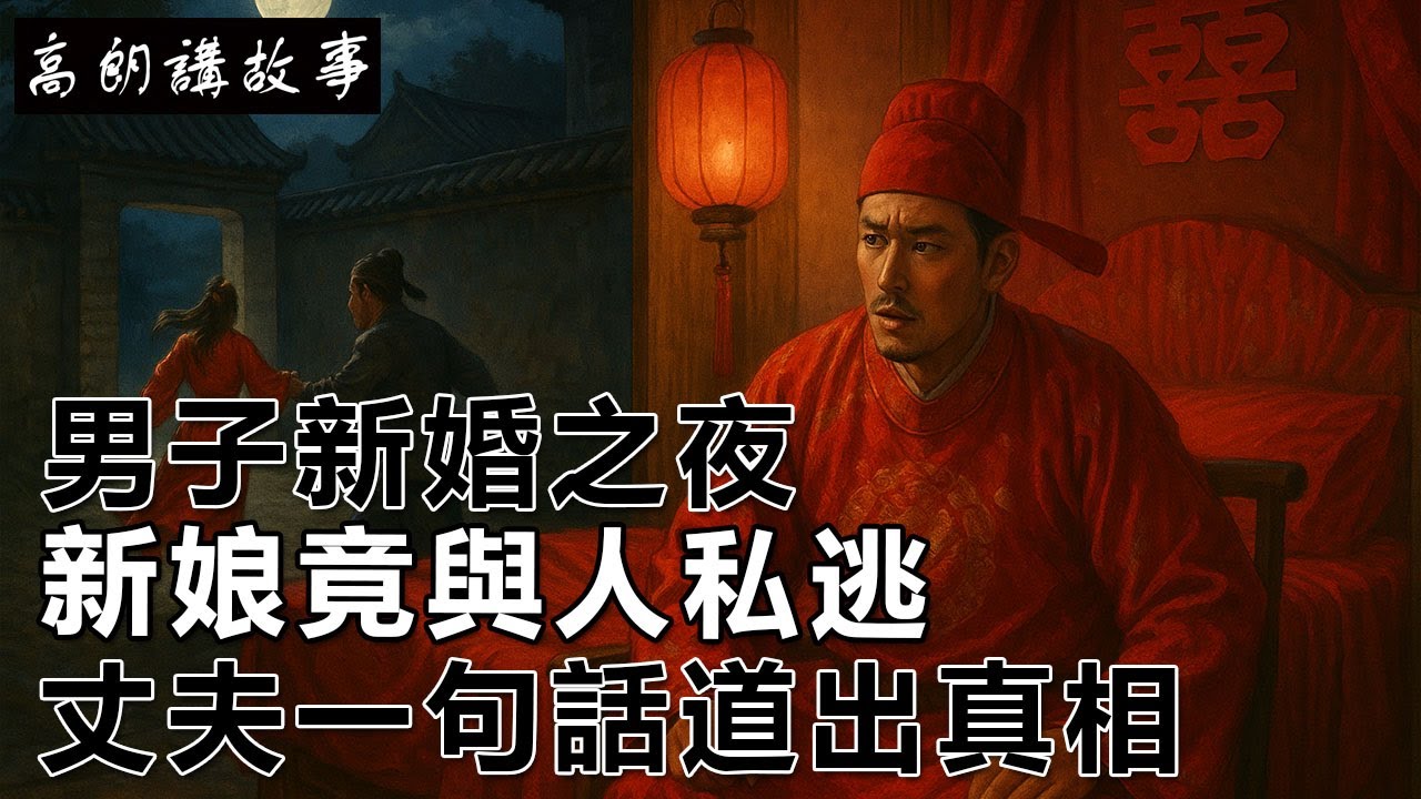 民間故事：男子新婚之夜，新娘竟與人私逃，丈夫一句話道出真相｜高朗講故事