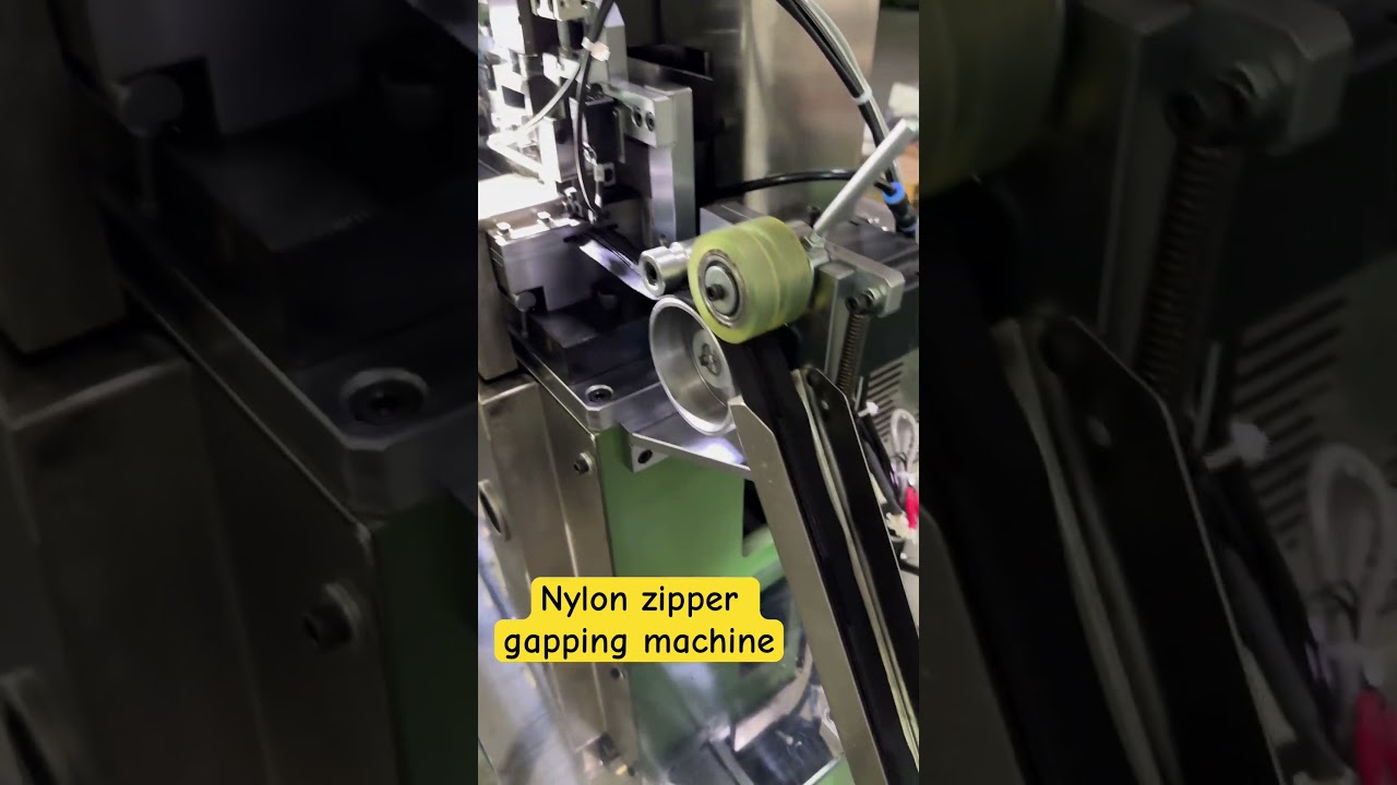 Nylon zipper gapping machine #zippermachine