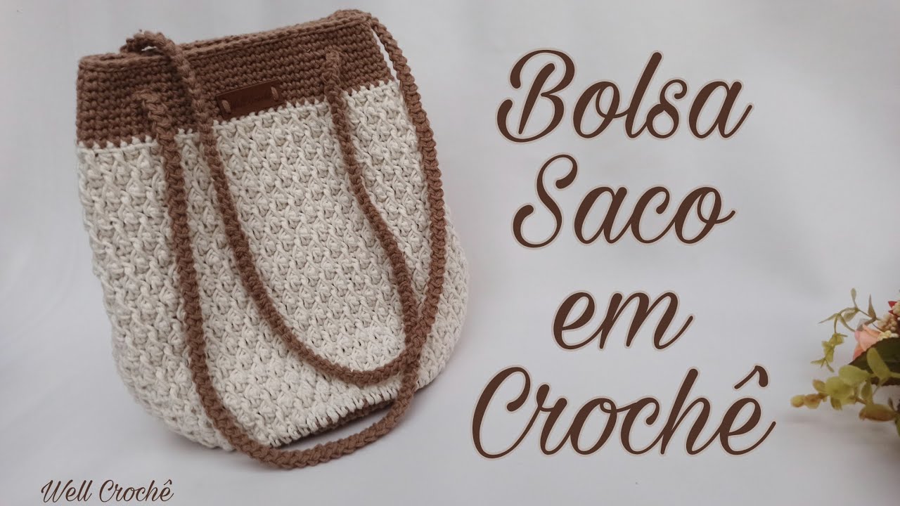 Bolsa Saco em Crochê