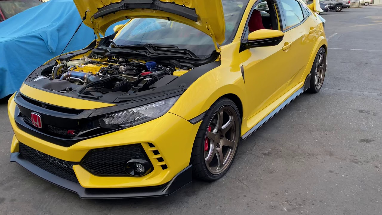 Worlds 1st Phoenix Yellow Honda Civic Type R Now with 454 whp