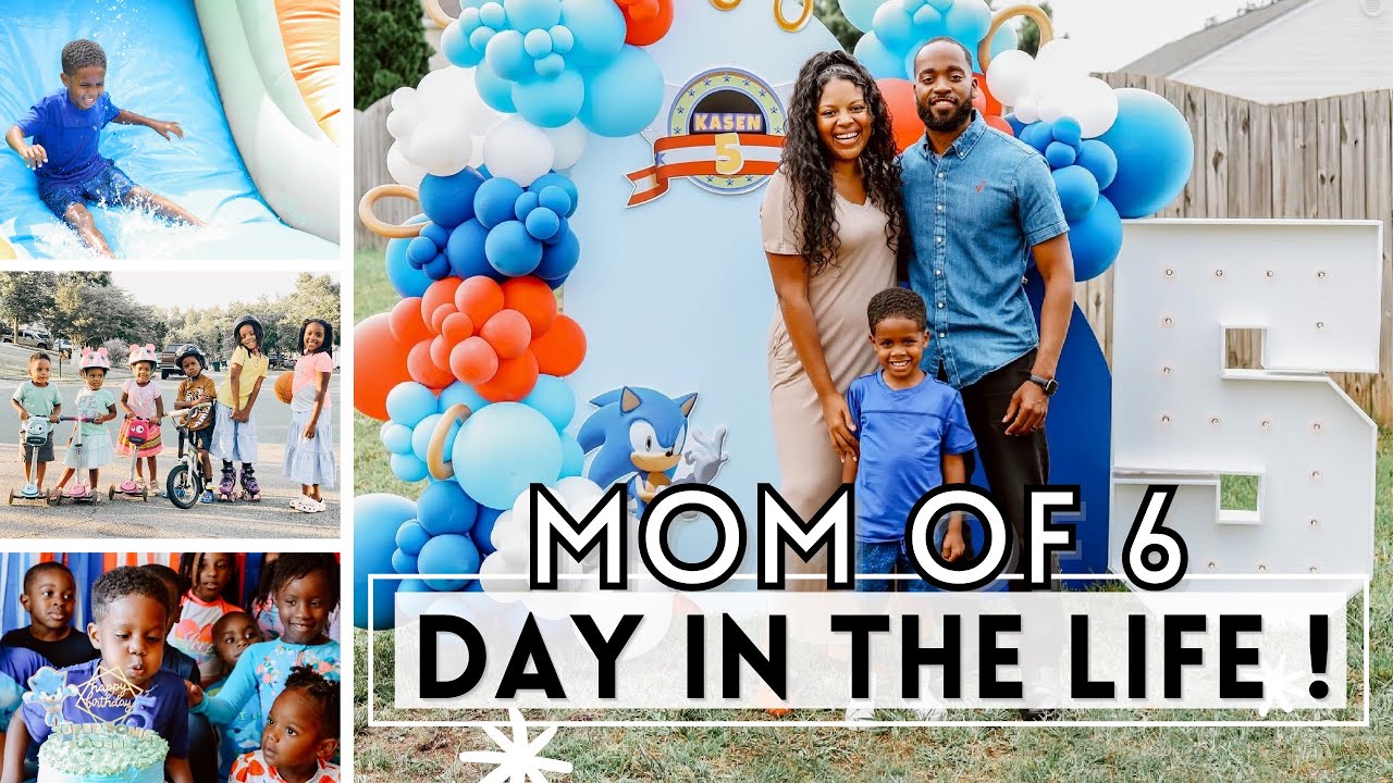 Day In The Life Vlog | Mom of 6 with Triplets | Kasen's 5th Birthday!