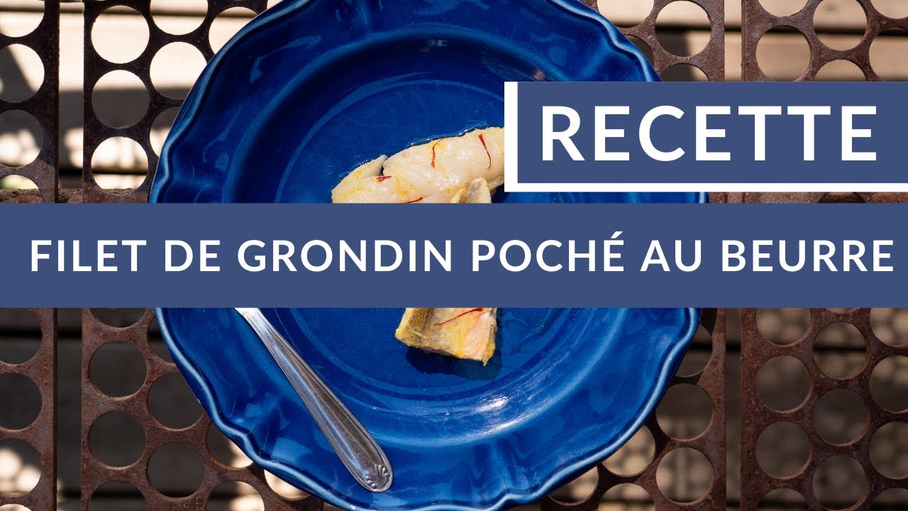 Filet de grondin poché au beurre et au safran 🐟