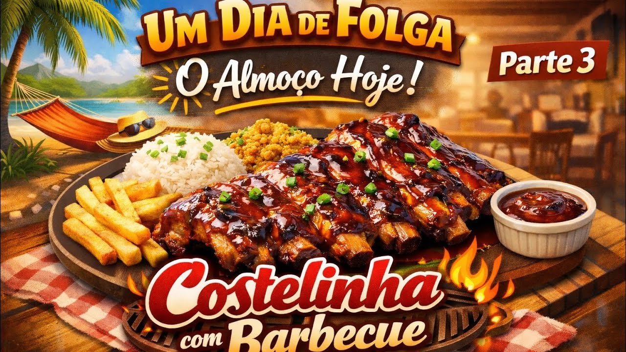 Almoço costelinha barbecue (Parte 3) Minha folga !
