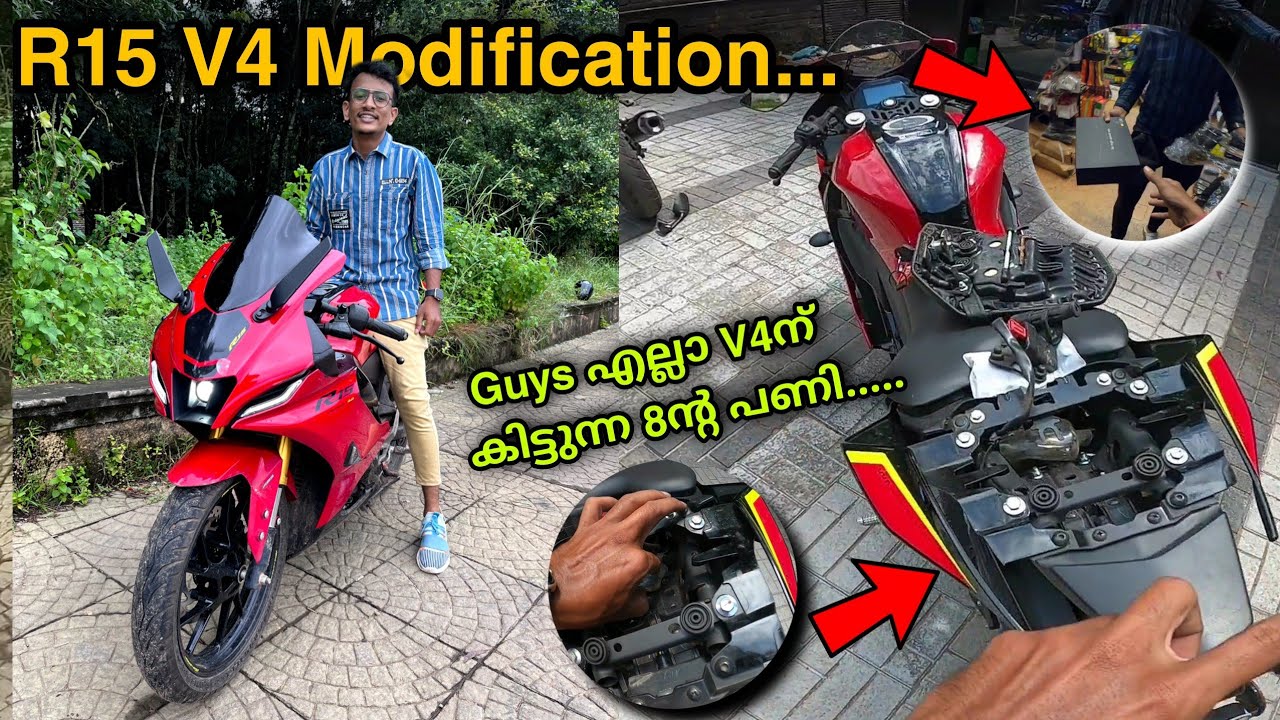 R15V4 കിട്ടുന്ന 8ൻറെ പണി..... ❗|| bike മൊത്തം മാറ്റിയെടുത്തു...Full modification....💥