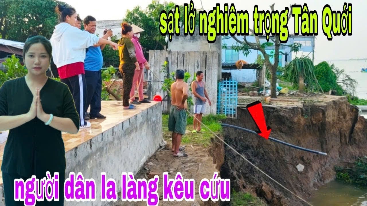 8/8 tin mới SẠC LỞ ở Tân quới (cũ) khiến căn nhà nhấn chìm trong dòng sông 