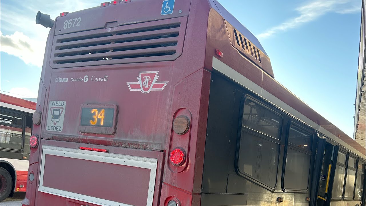 TTC 34A Eglinton East (2017 Novabus Lfs 8672) Eglinton Station to Kennedy Station Full Length