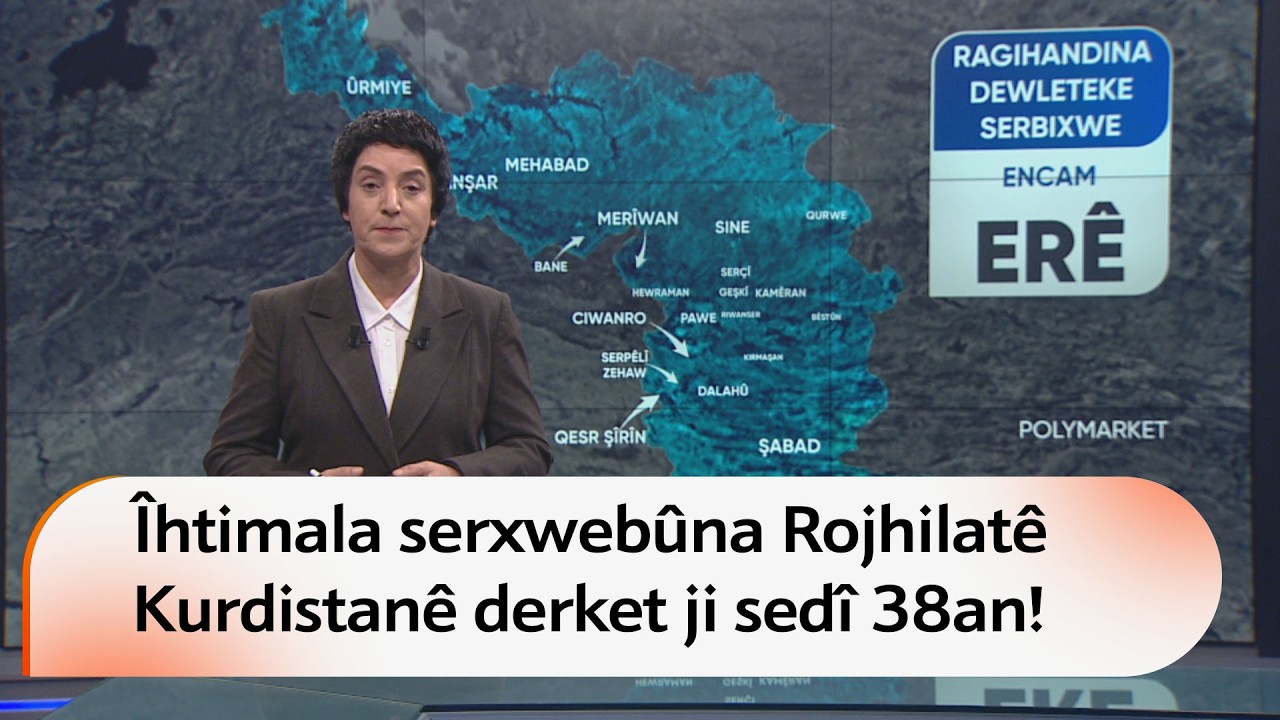 Polymarket: Îhtimala serxwebûna Rojhilatê Kurdistanê derket ji sedî 38an
