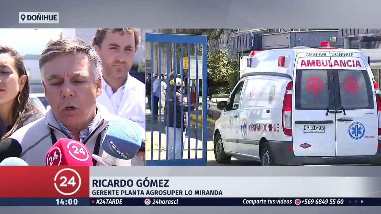 Fuga de amoniaco en planta Agrosuper deja 1 fallecido y trabajadores afectados | 24 Horas TVN Chile