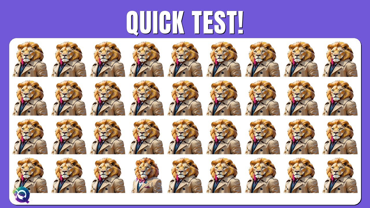 Find the ODD One Out - Lion as Detective 👮♂🦁👑 | Easy, Medium, Hard - 42 Fun Levels | Quizity