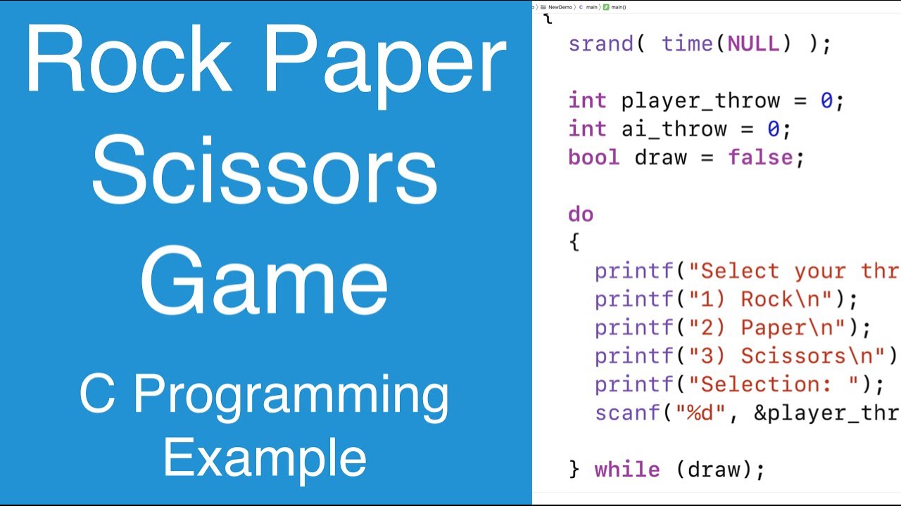Rock Paper Scissors Game | C Programming Example