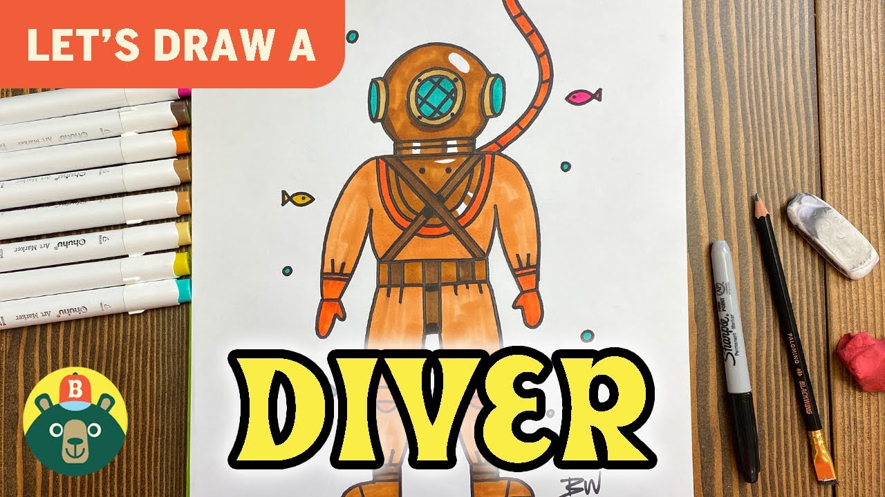 How to draw a DIVER! - [Episode 94]