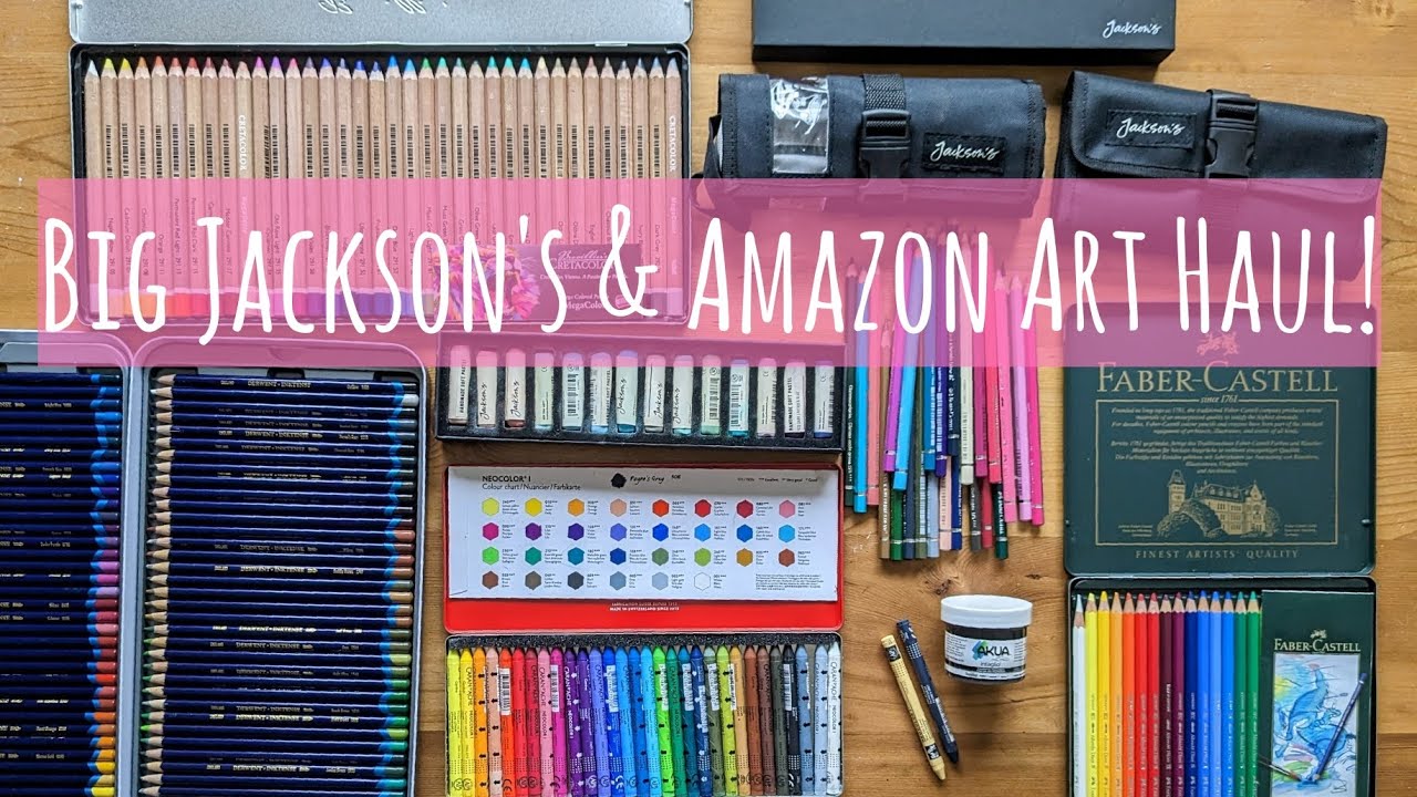 Big Jackson's Art & Amazon Art Haul! Derwent Inktense, Caran D'Ache Neocolor, Faber Castell etc.