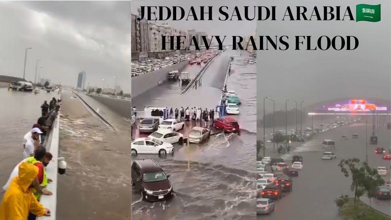 Breaking news | #Heavy rain in Jeddah Saudi Arabia 25th November 2022 School, office's closed#gmb
