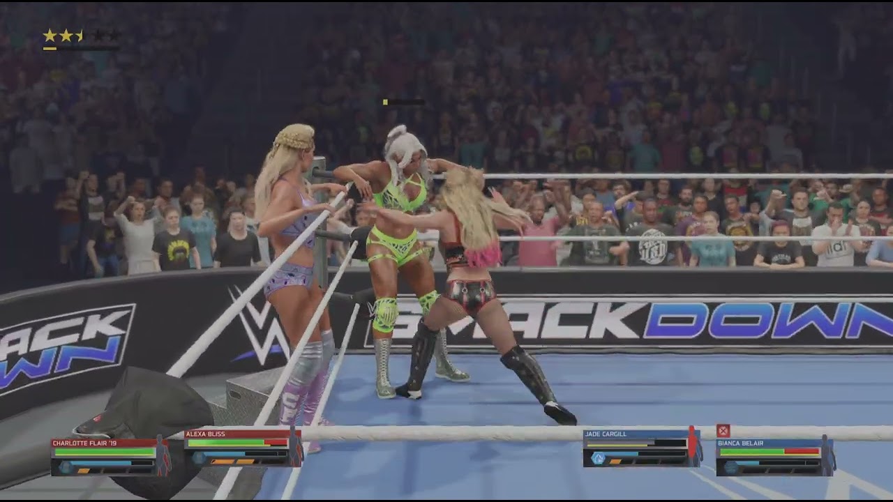 ALexA BLisS , CHaRLoTTe FLaiR vs Bianca BeLaiR , JaDe CaRGiLL  !!!