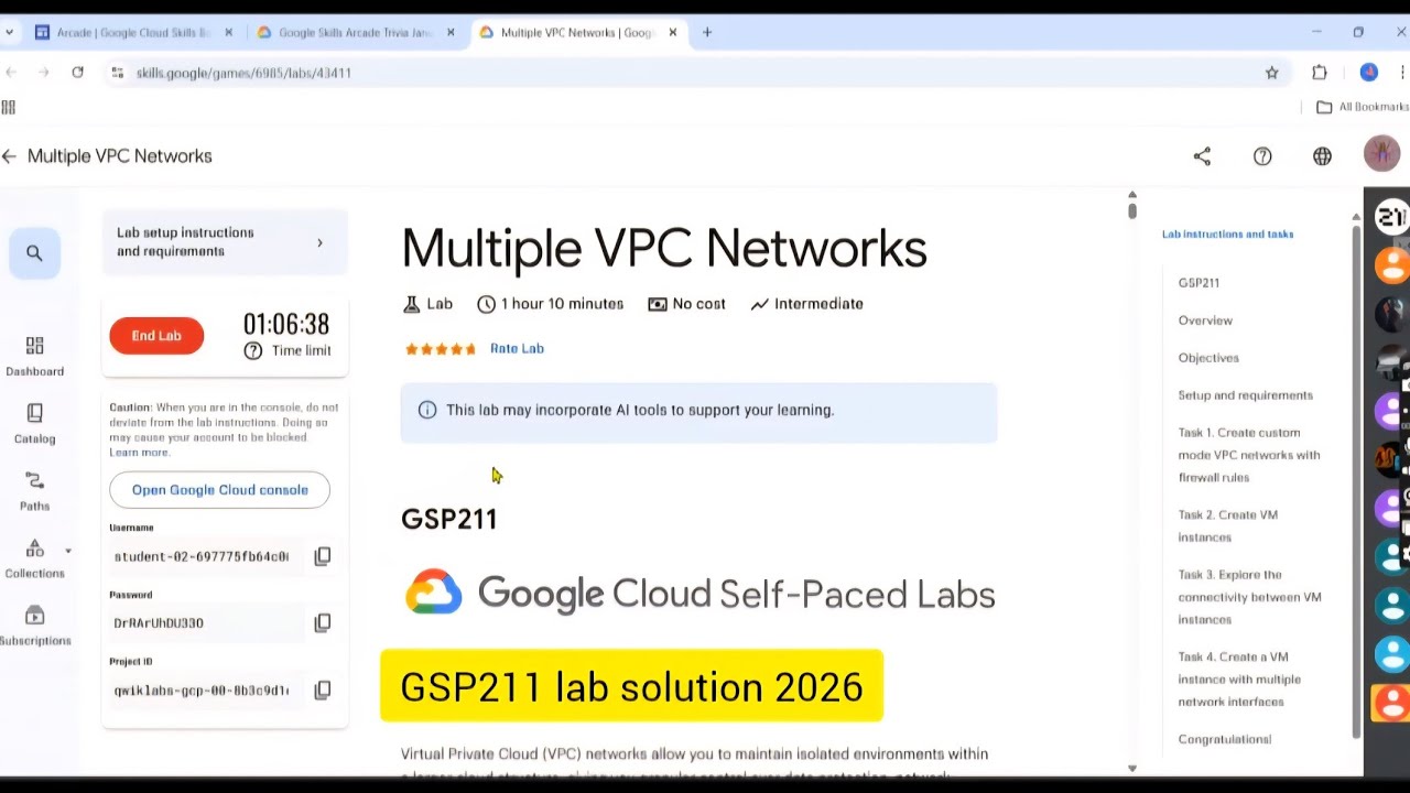 Multiple VPC Networks GSP211 lab sol | Google arcade 2026 | VPC networks | gsp211, gcp googlecloud