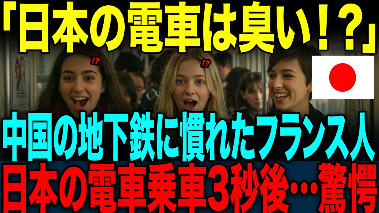 【海外の反応】「日本の電車って、やば！？」中国の地下鉄に慣れてしまったフランス人。→日本の電車乗車3秒後…驚愕した理由【総集編】
