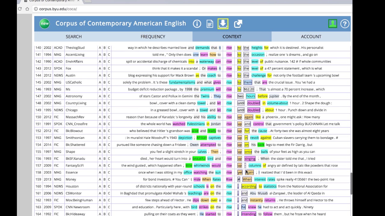 Video 2 KWIC search and Chart search