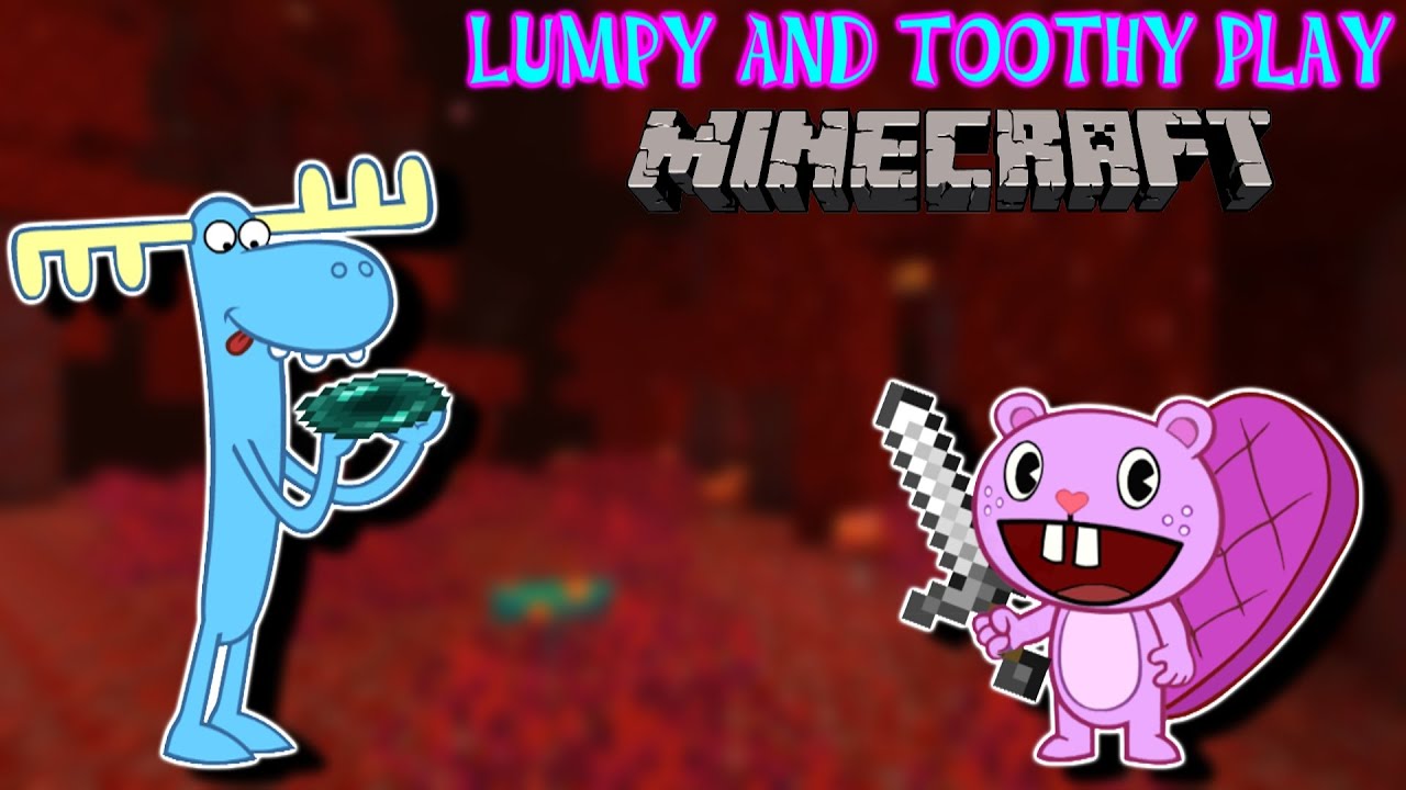 TOOTHY AND LUMPY PLAY: Minecraft | Hunting Endermen and Phantoms While Making Bookshelves