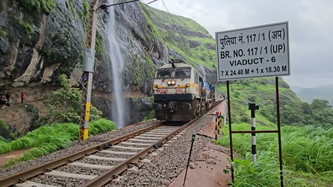 KP waterfall most attractive waterfall near Khandala | KP waterfall of Khopoli train track waterfall