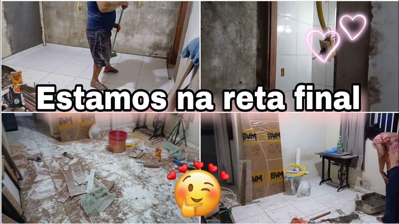 RETA FINAL/FOI COLOCADA A CERÂMICA DO NOSSO BANHEIRO/LIMPEI UM POUCO 🥵