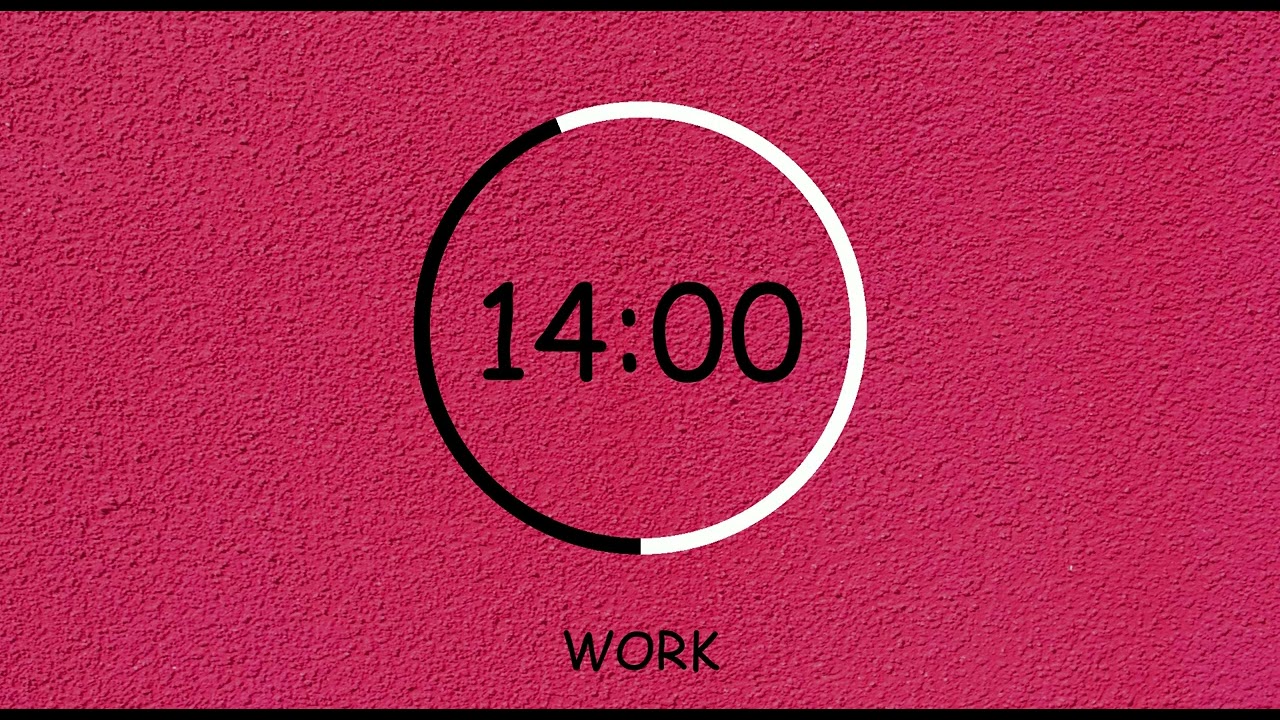 2 Hour Quiet Pomodoro Timer (25/5) | No Music, No Distractions