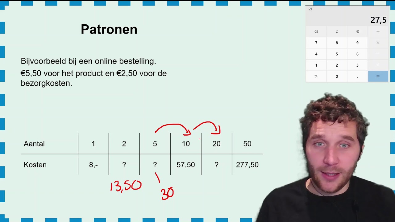 Formules en patronen deel I Reken uitleg video