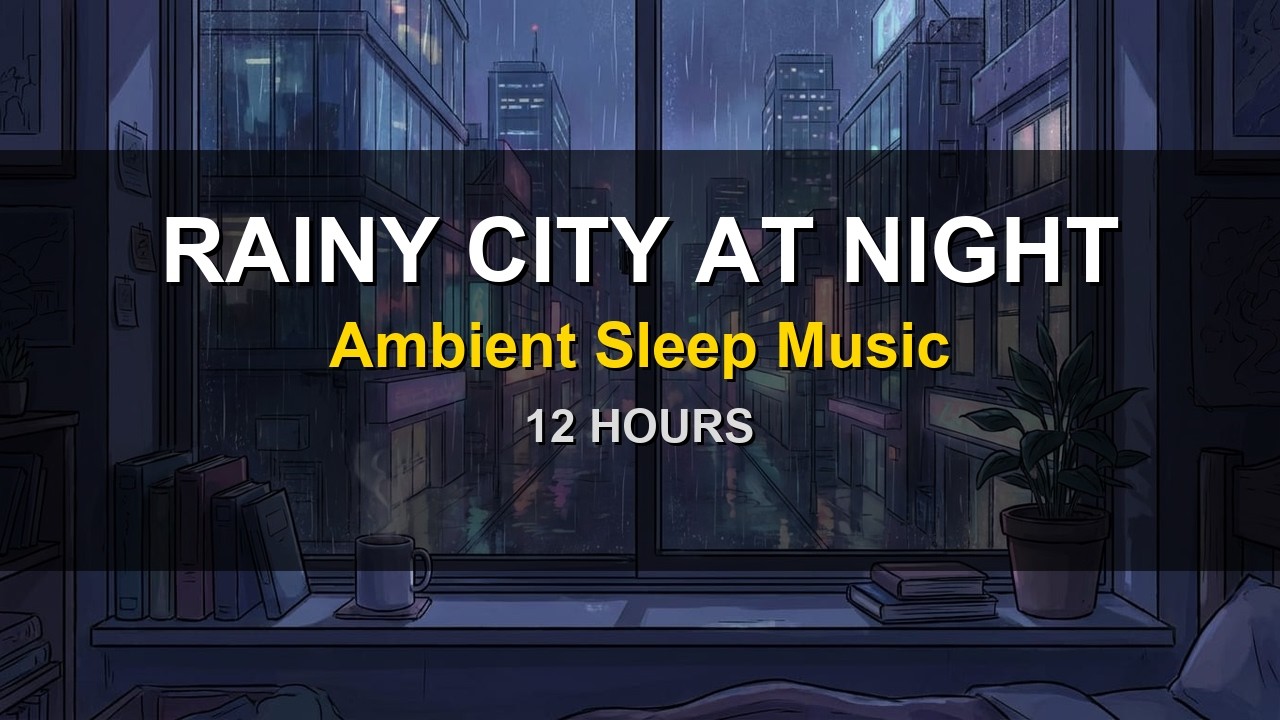 Rainy City at Night 🌃🌧️ 12 Hours of Urban Rain Ambience for Deep Sleep & Relaxation