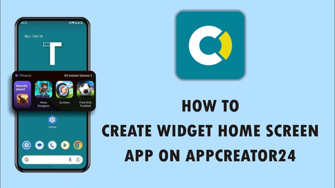 How to Create Widget Get Home Screen App on AppCreator24 Tutorial 2024