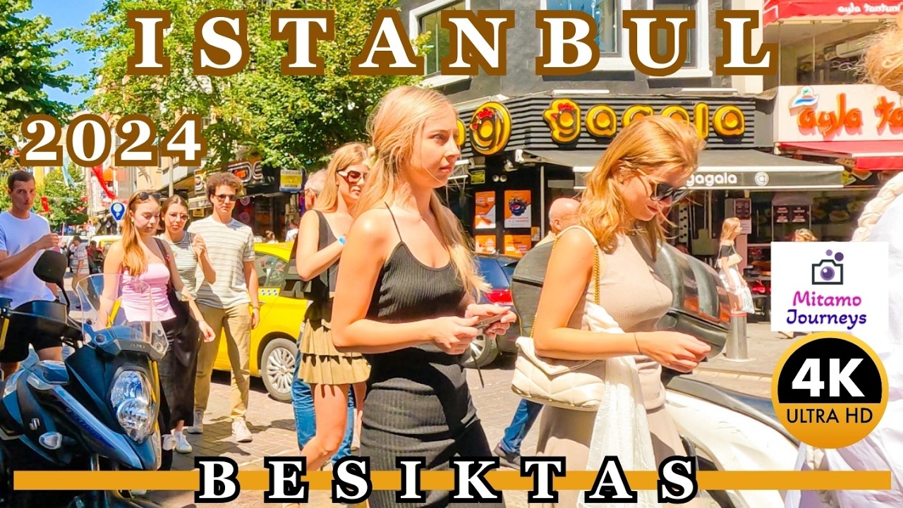Istanbul Akaretler & Besiktas 4K Walking Tour | Row Houses, Turkish Foods-Cozy Café Bars | Aug 2024