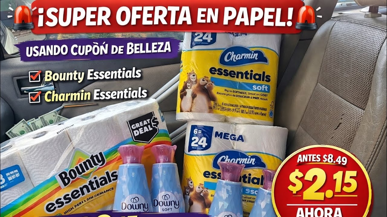 Super oferta en charmin y bounty 