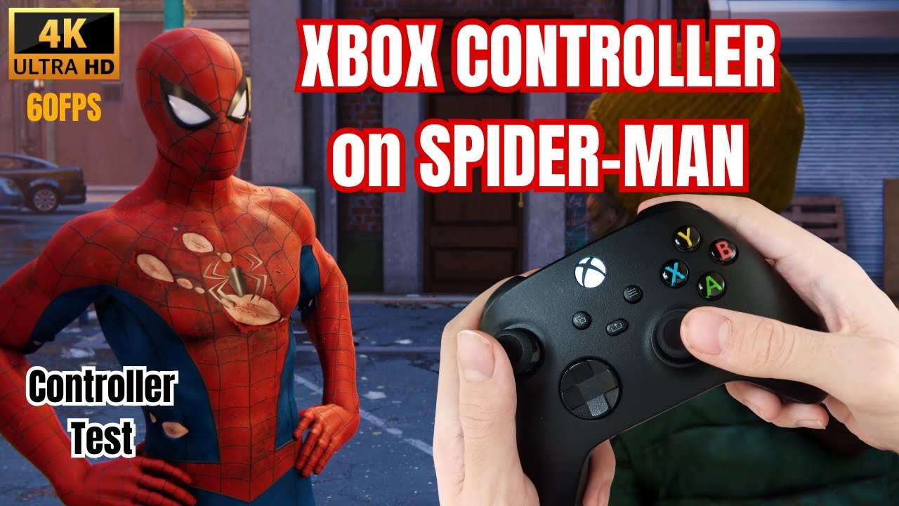 Xbox Controller on Spider-Man Remastered(4K 60FPS Gameplay)