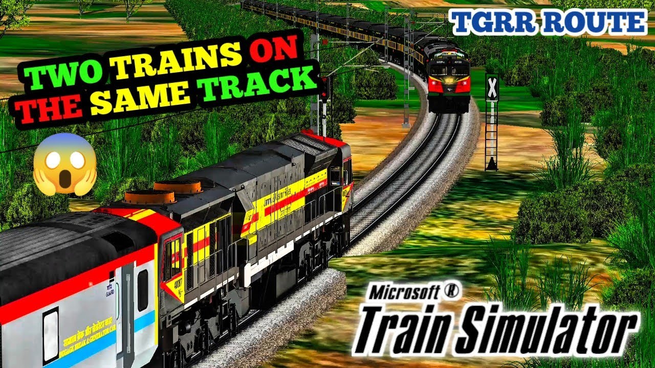 एक ही ट्रैक पर आ गई 2 ट्रेन 🚂 TGRR ROUTE WDP4D LOCO TVP production Open Rail IR-MSTS gameplay 🚇