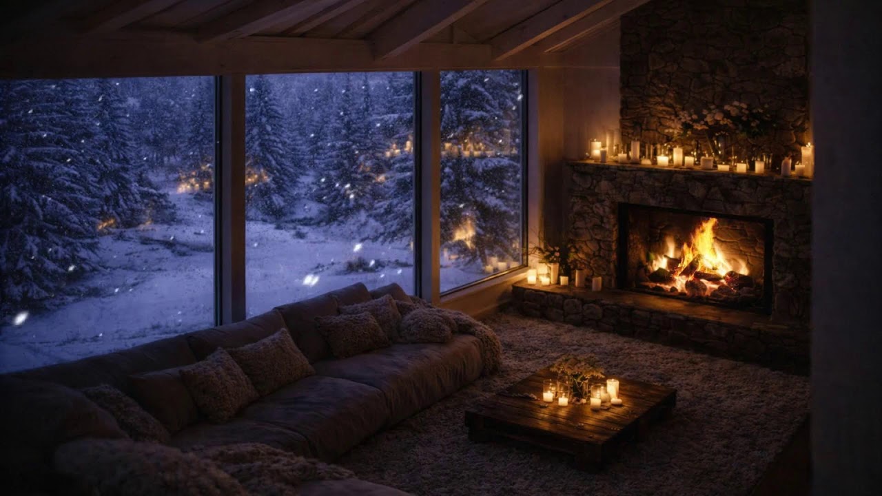 Warm Winter Cafe Ambience 🔥 Smooth Jazz for Focus & Peace