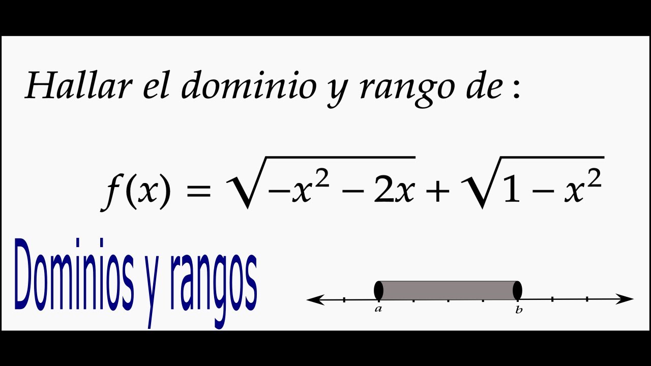 Calculo de dominio y rango | Paso a paso