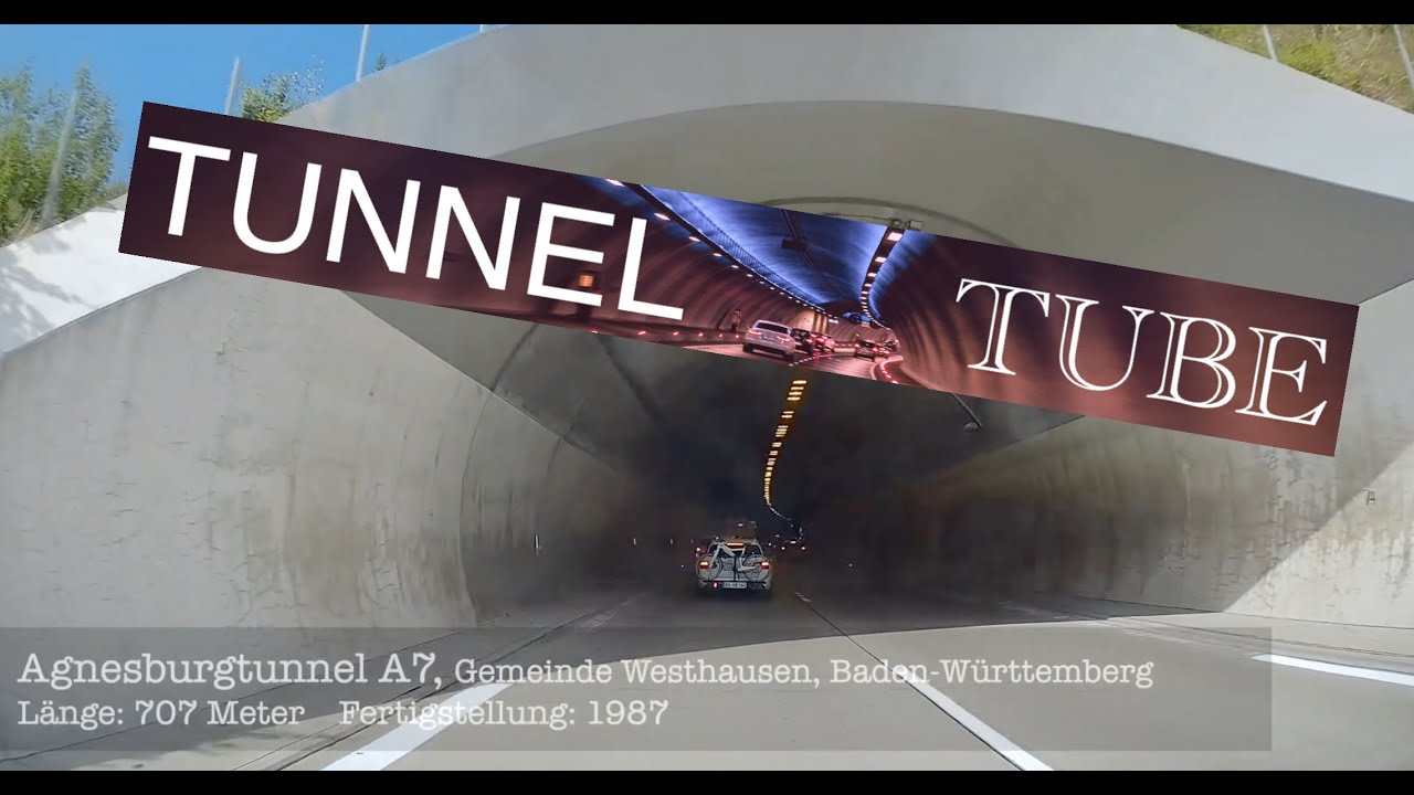 Agnesburgtunnel A7 bei Aalen - Gemeinde Westhausen, Baden-Württemberg