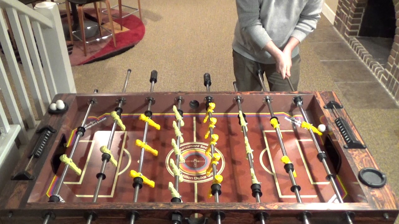 Sick Foosball Trick Shots on a Tournament Soccer table