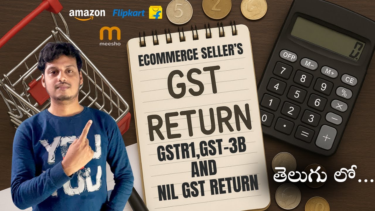 How to File GSTR-1 & GSTR-3B for Ecommerce Sellers|Nil GST Return Amazon, Flipkart & Meesho|Telugu.