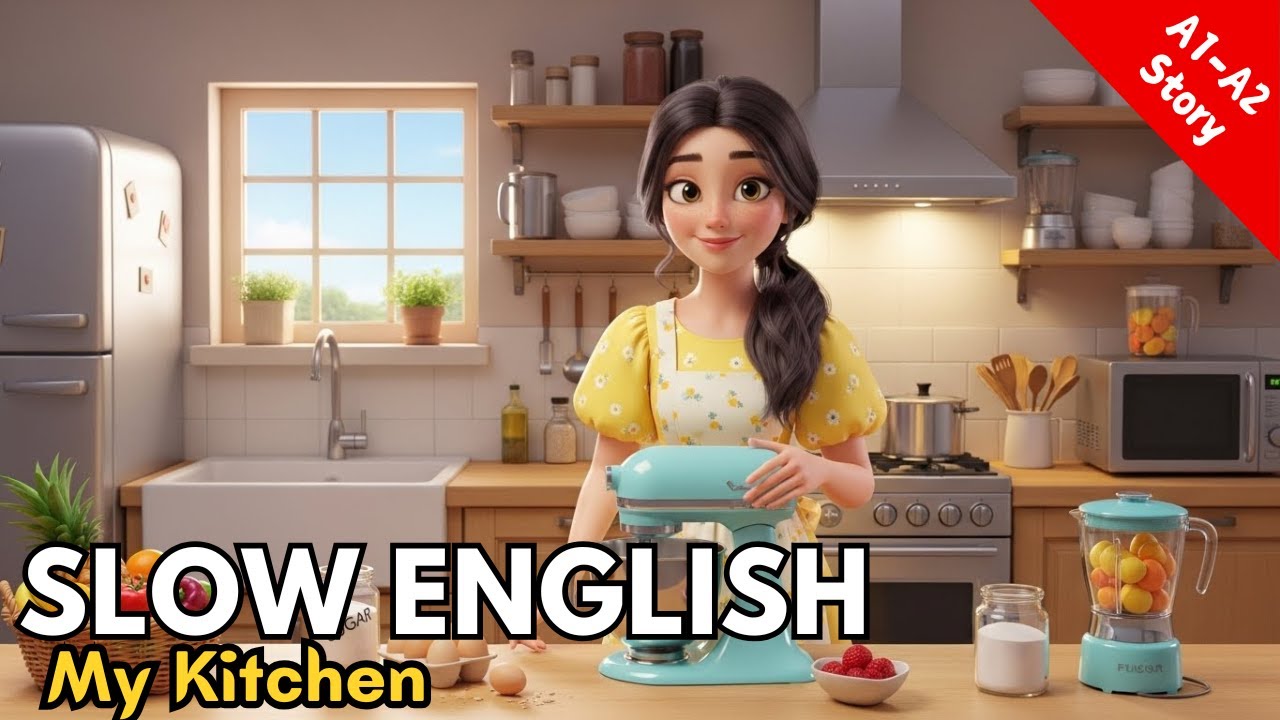 My Kitchen  | A1-A2 | Listening & Speaking Practice (with subtitles)
