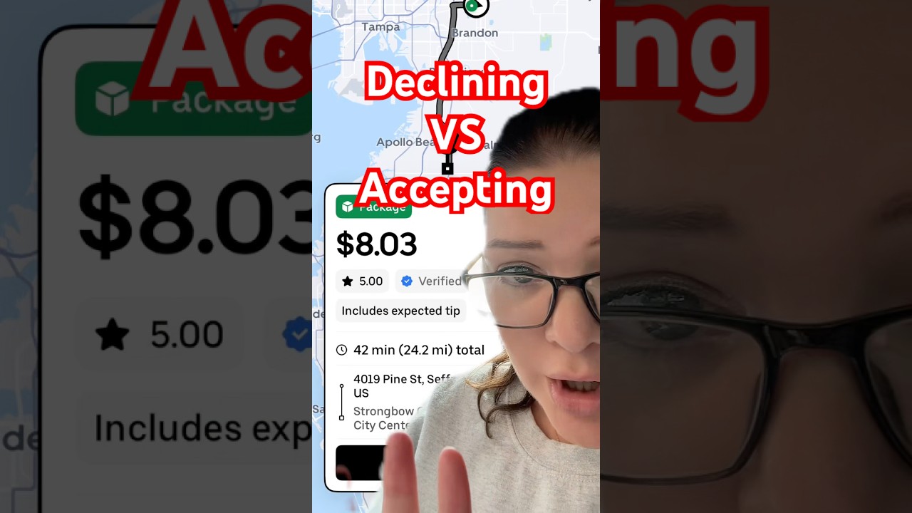 Принимаю и отклоняю заказы в Uber Eats и Door Dash #saraelizabeth #doordashdriver #ubereatsdriver