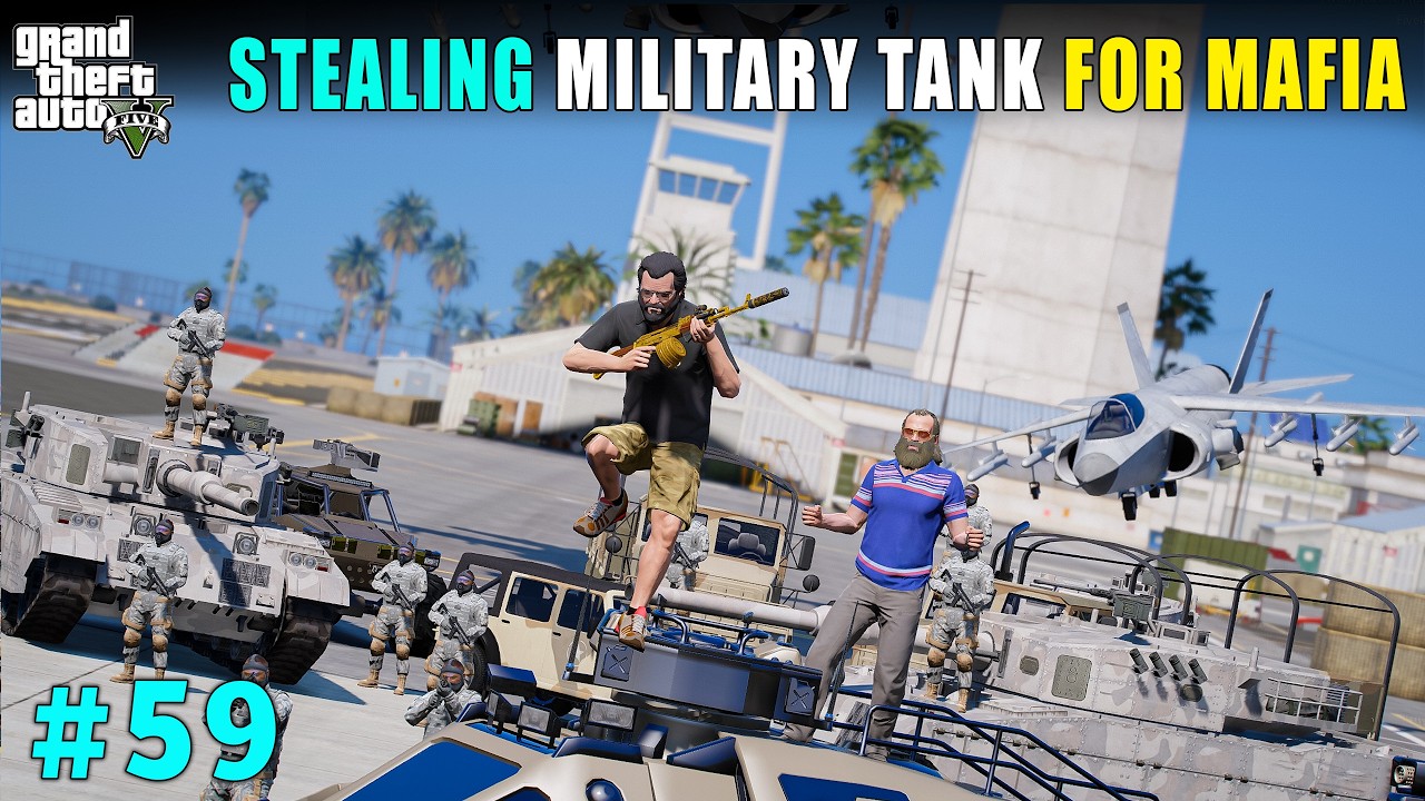 I STOLE MOST POWERFUL TANK FROM MILITARY BASE | GTA 5 GAMEPLAY #59