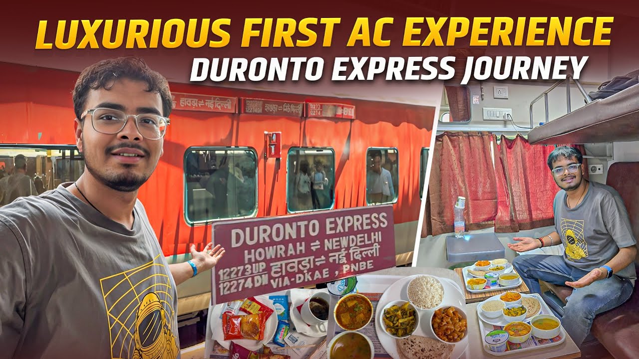 12274 New Delhi - Howrah Duronto Most Premium First Class AC Journey With Irctc Food *toofan gaadi*