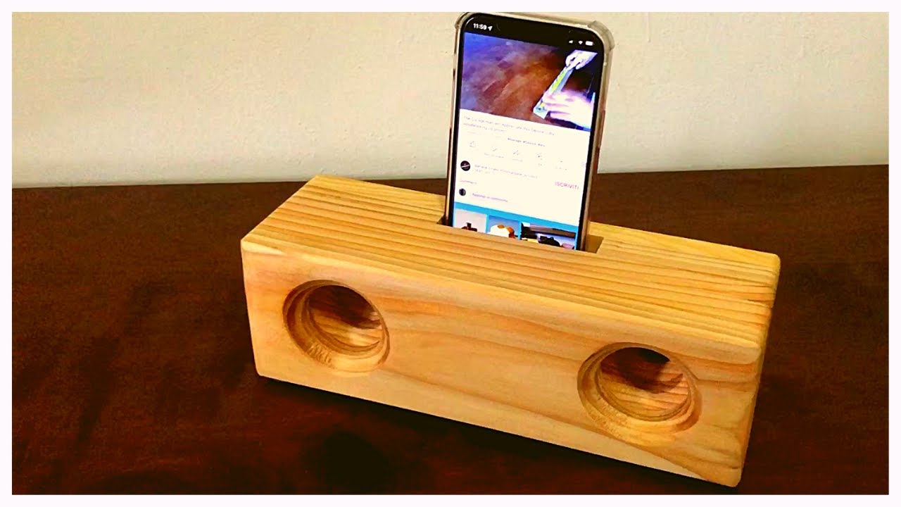 Делаем пассивный усилитель для iPhone // Идеи для поделок из дерева
