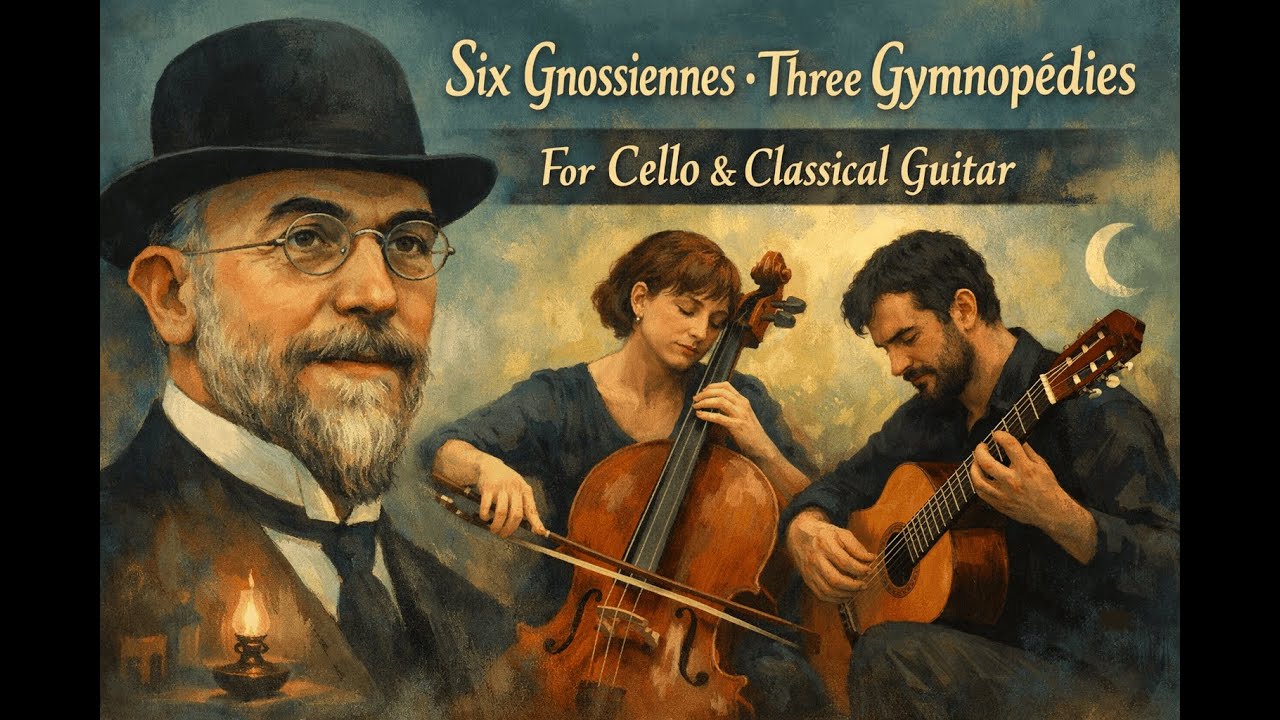 Six Gnossiennes. Three Gymnopédies. For Cello and Classical Guitar.