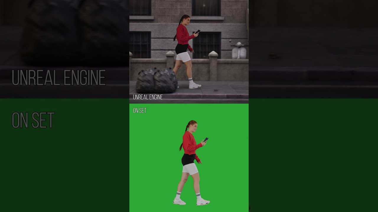 Unreal Engine 5.4 - Virtual Production Green Screen Testing. #3d #animation #video #anime #film