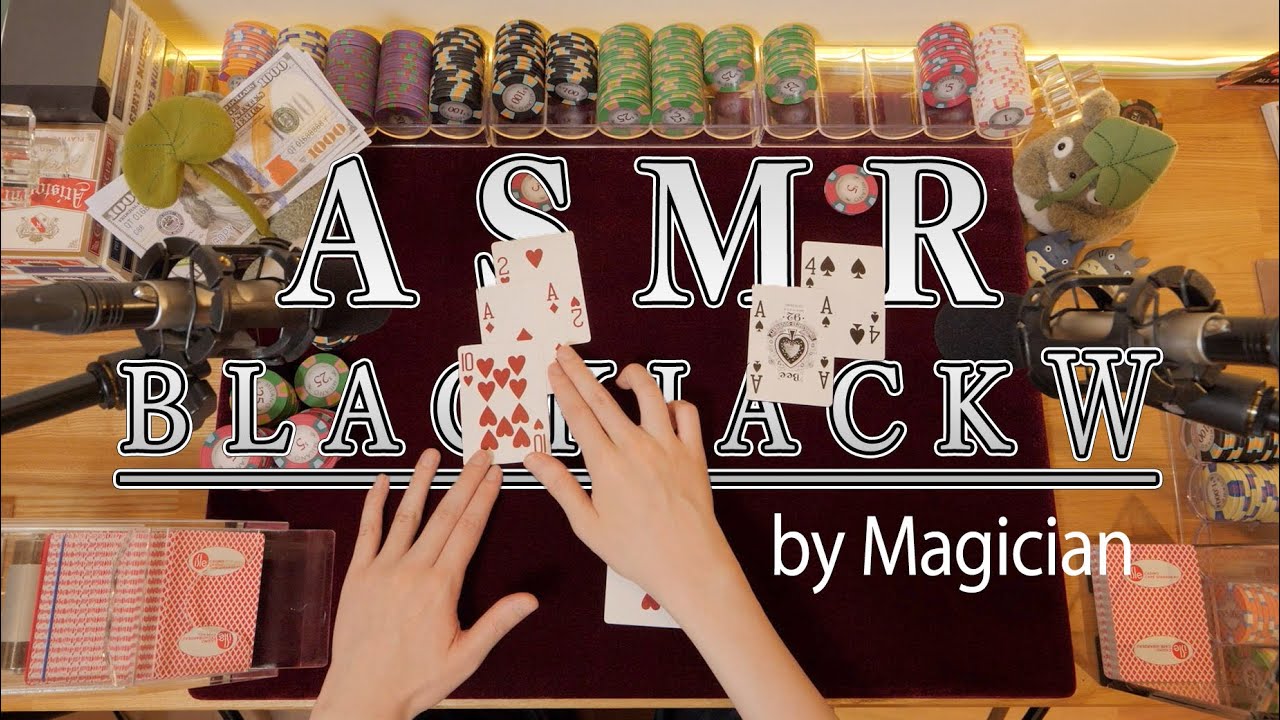 ASMR Blackjack Casino Game Role-play 2boxes byMagician [No Talking No BGM]  手フェチのためのトランプ遊び Part04