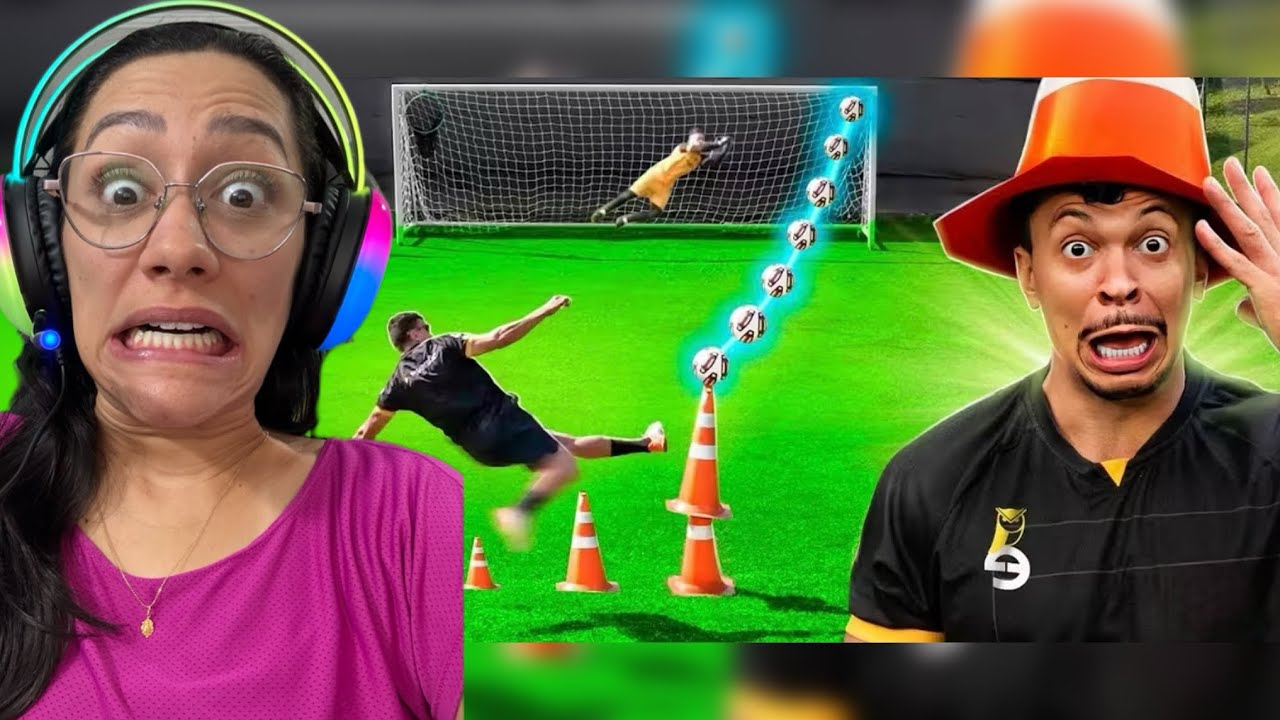 REACT: A CADA GOL O CONE AUMENTA #2 😱 NÍVEL HARD, SÓ VOLEIO! - Canal Reversão