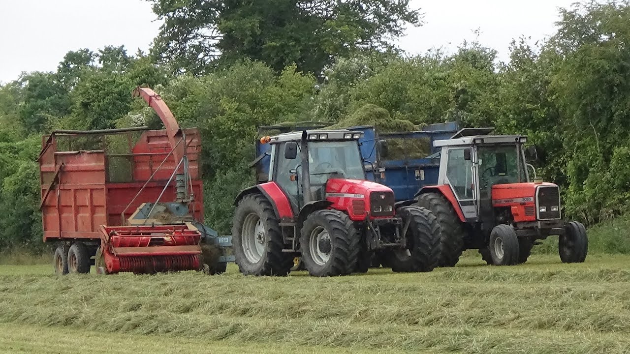 Trailed Silage - Lifting Grass with Reco Mengele & Massey Fergusons 6290, 6490 & 3085