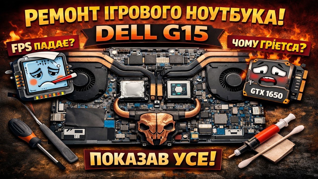 Dell G15 гріється і тротлить ⚠️ Чому падає FPS і як це виправити