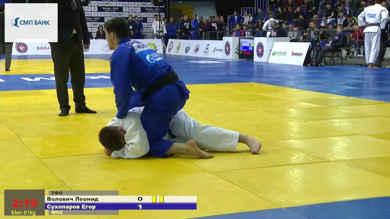 81 kg Волович Л Сухопаров Е 06 03 2020 Т2 Первенство России по дзюдо до 23 лет, ТЮМЕНЬ